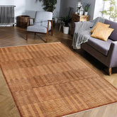 handmade Modern Kafkaz Lt. Brown Green Hand Knotted RECTANGLE 100% WOOL area rug 10  x 14